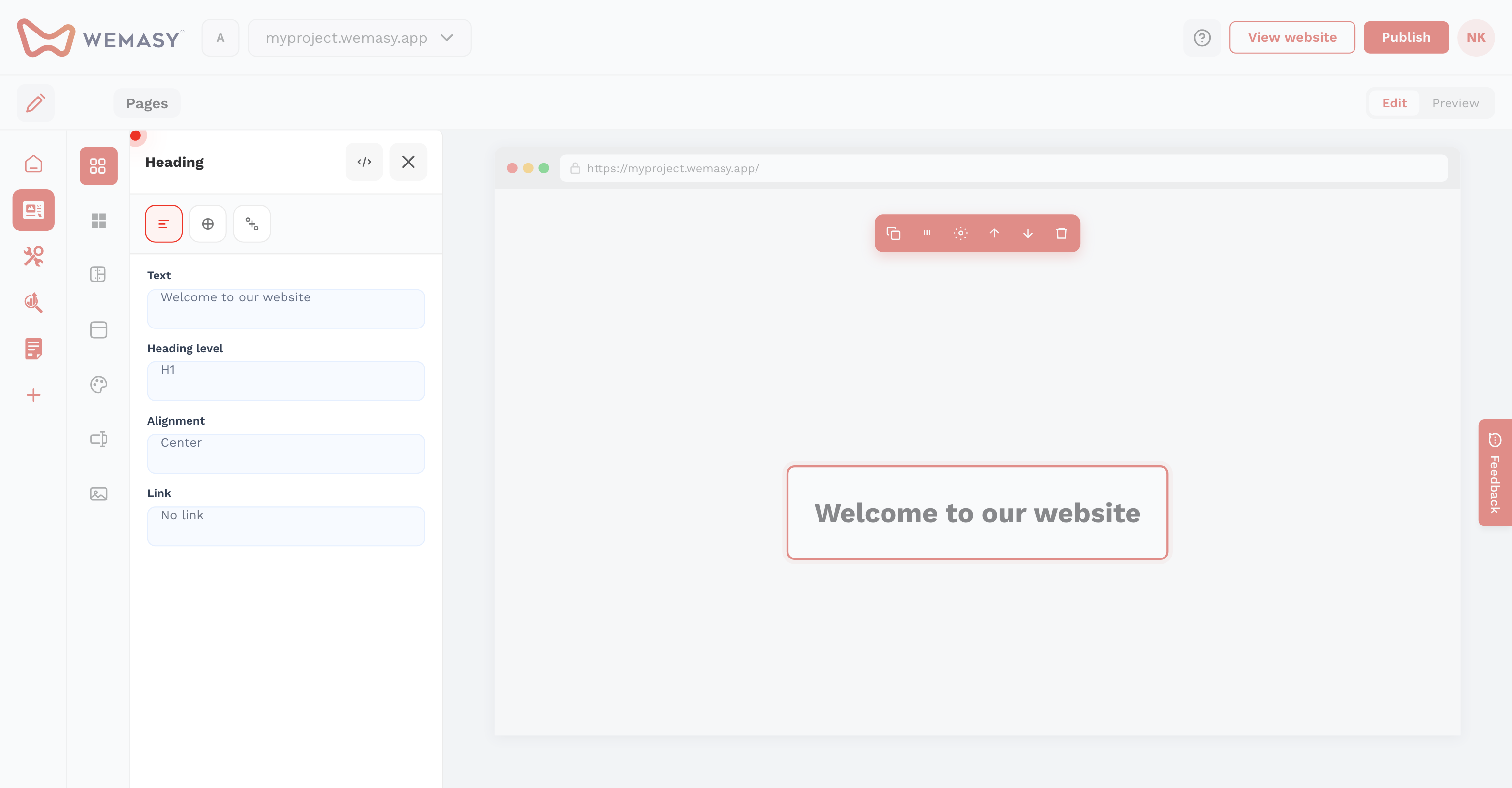 Creador de webs: añadir un bloque condicional