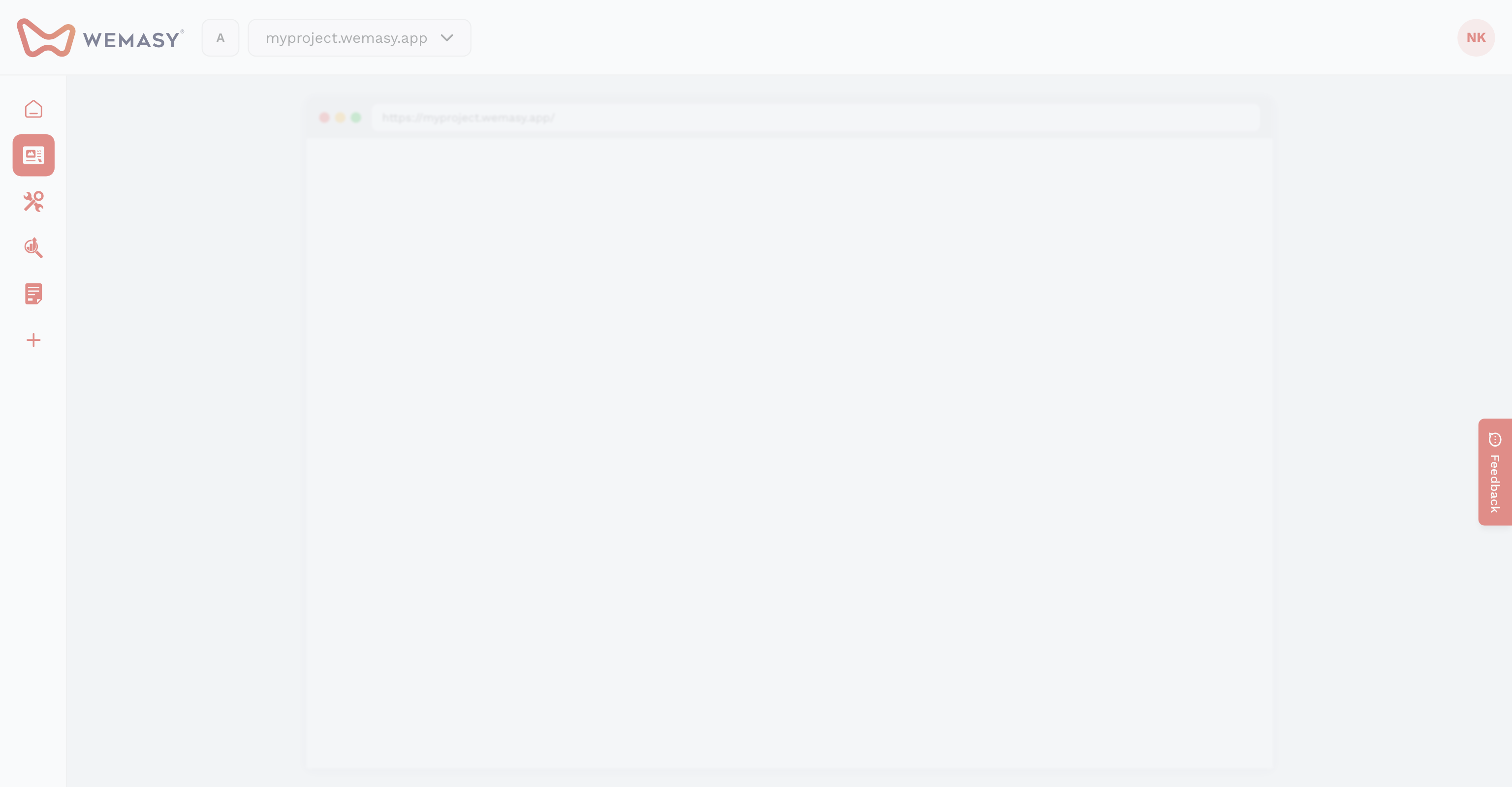 El panel de chat del asistente de redacción con IA de WEMASY