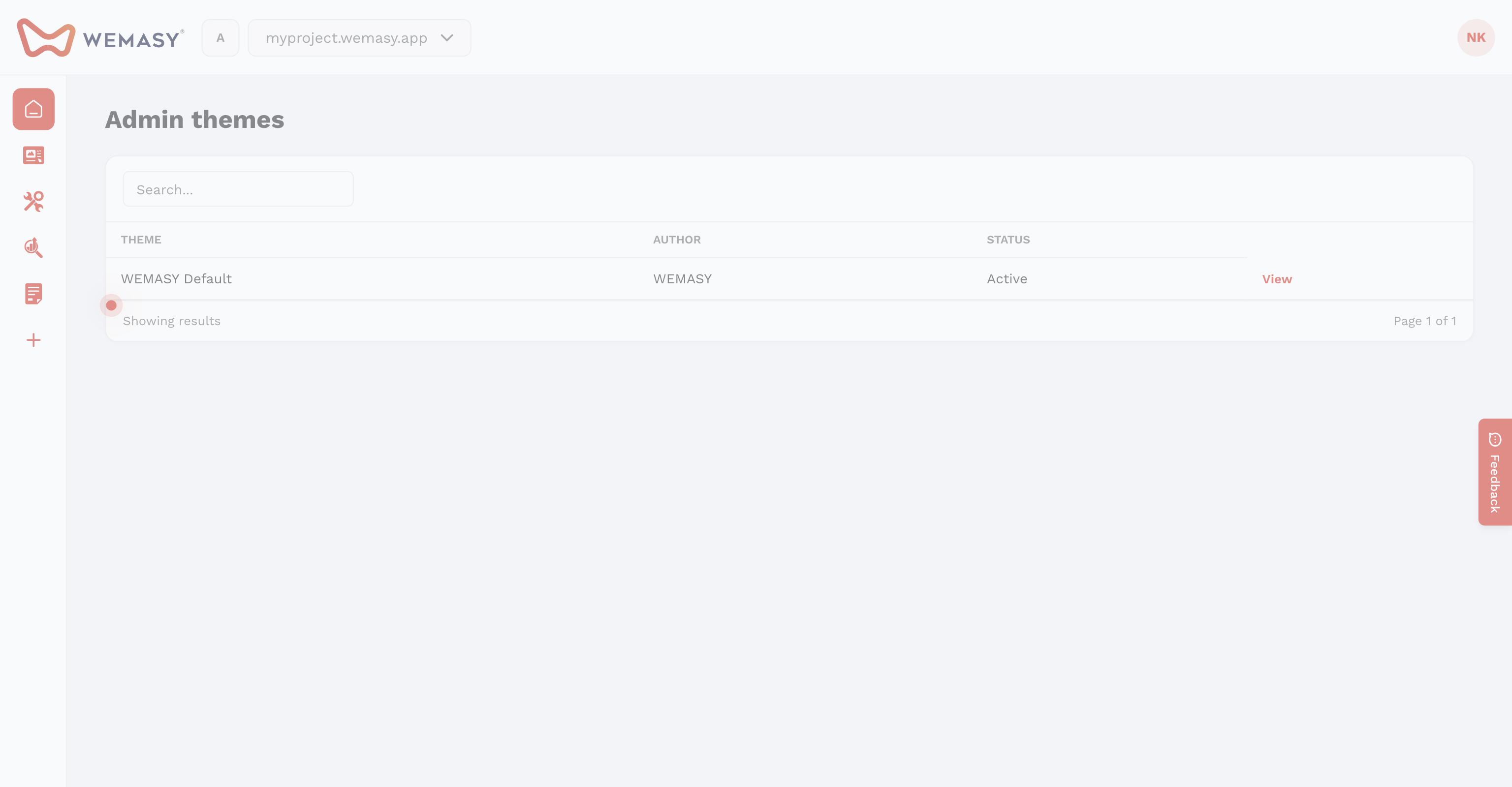 Creador de webs: instalar un tema