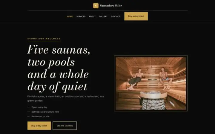 Web para sauna