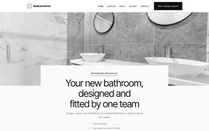 Web para especialistas en baños