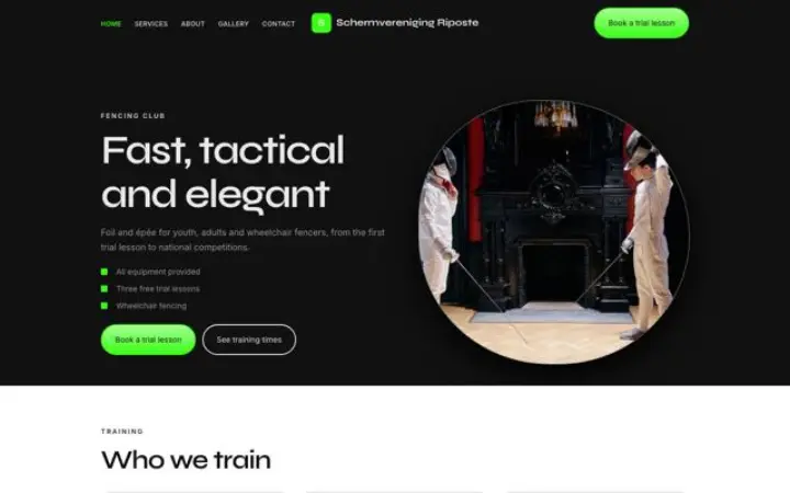 Web para club de esgrima