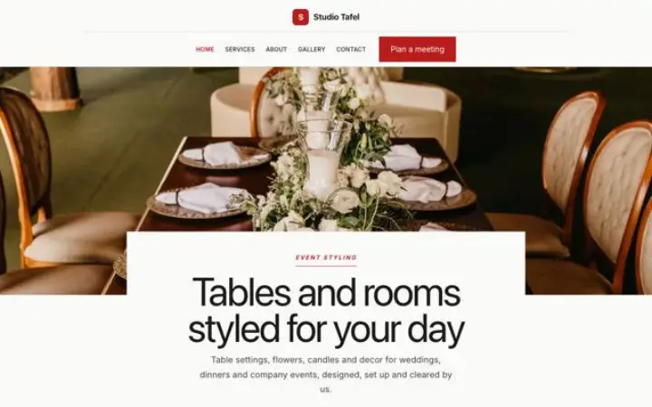 Web para decoración de eventos