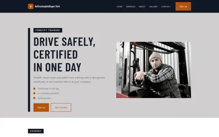 Web para formación de carretillero