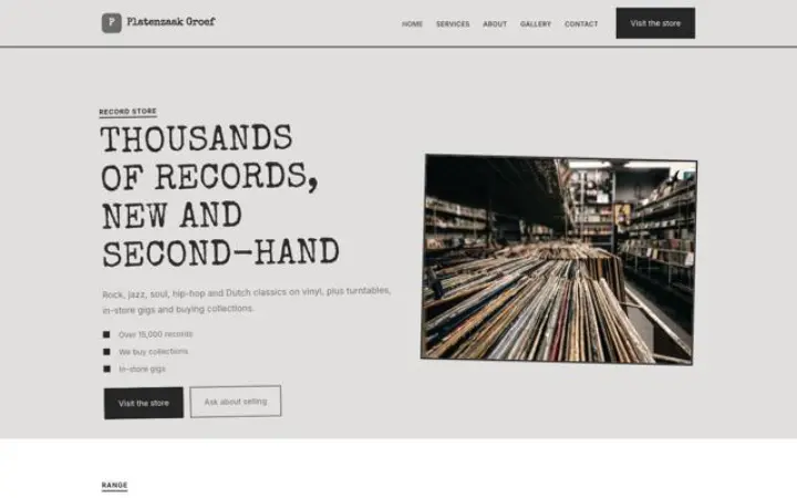 Web para tienda de discos