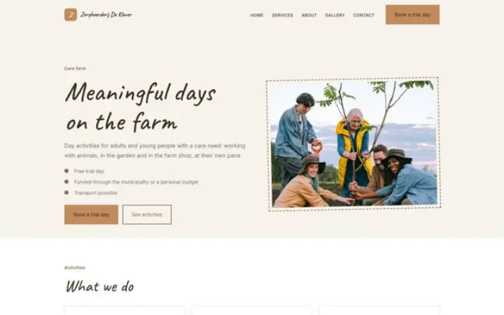 Web para granja social