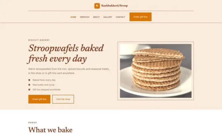 Web para obrador de galletas