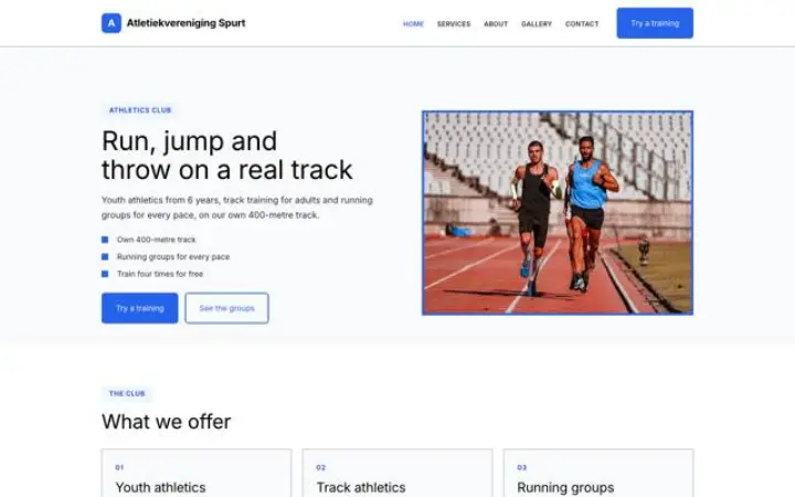 Web para club de atletismo