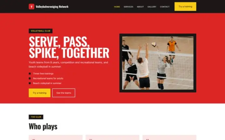 Web para club de voleibol