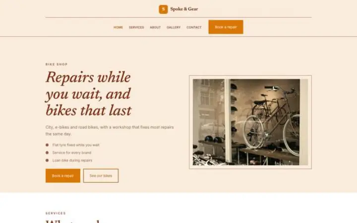 Web para tienda de bicis