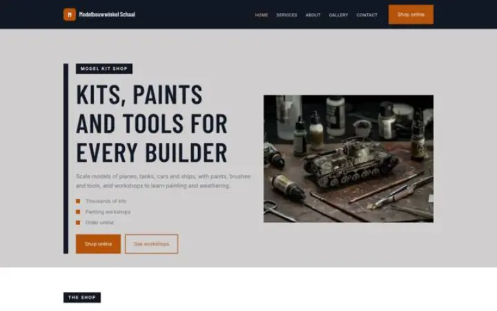 Web para tienda de modelismo