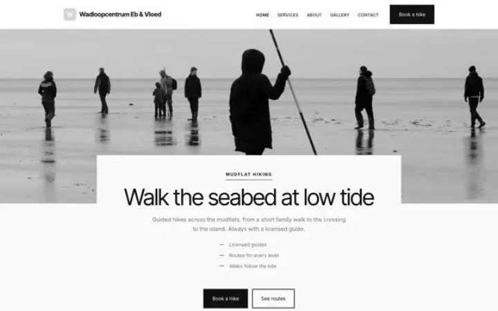 Web para caminatas por las marismas