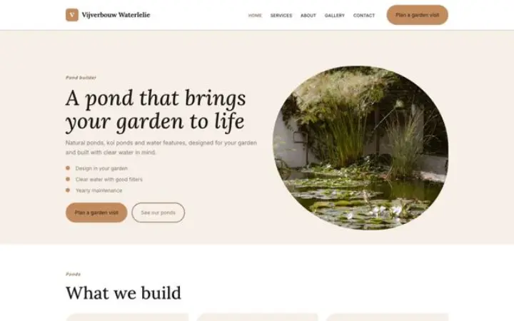 Web para estanques
