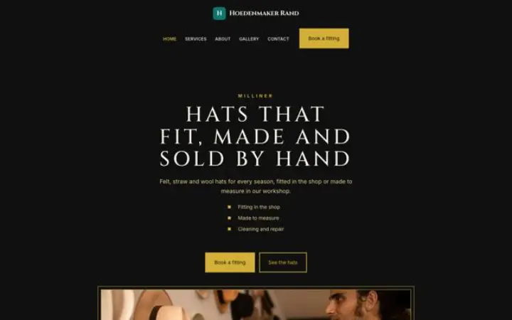 Web para sombrerería