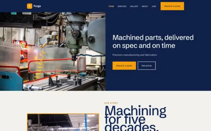 Web para fábrica