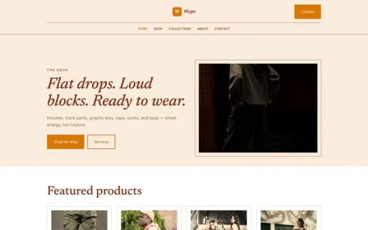 Web para streetwear