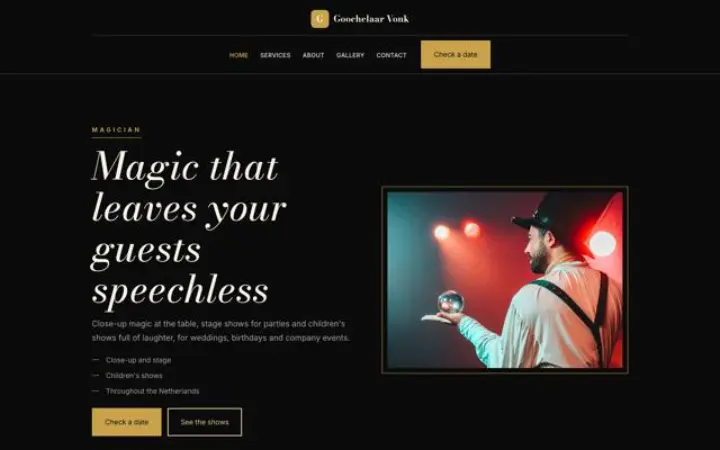 Web para mago