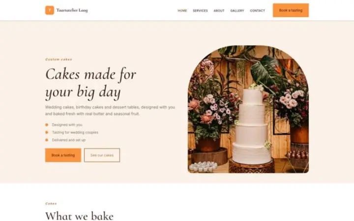 Web para tartas a medida