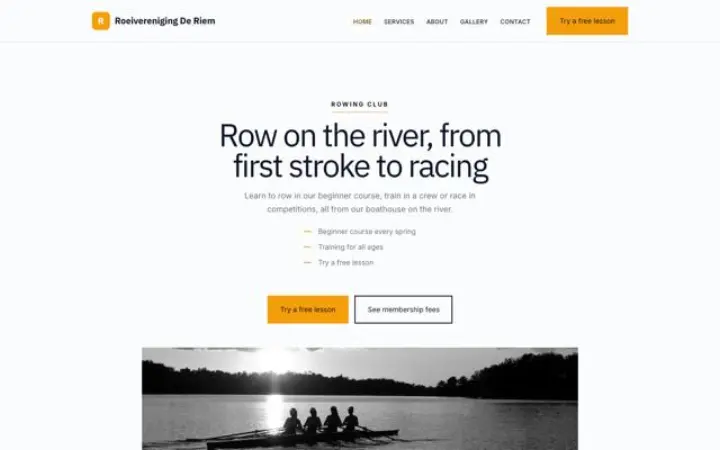 Web para club de remo