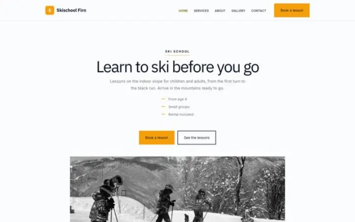 Web para escuela de esquí