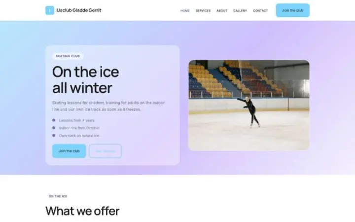 Web para club de patinaje
