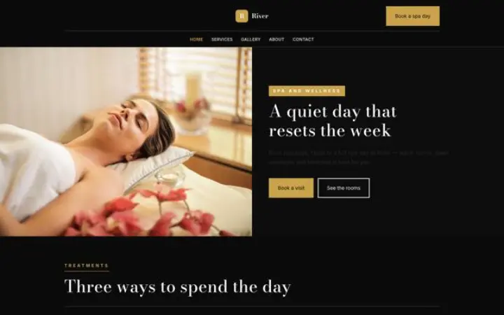 Web para spa y bienestar