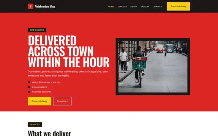 Web para mensajería en bici