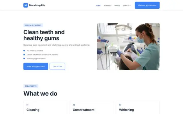 Web para higienista dental