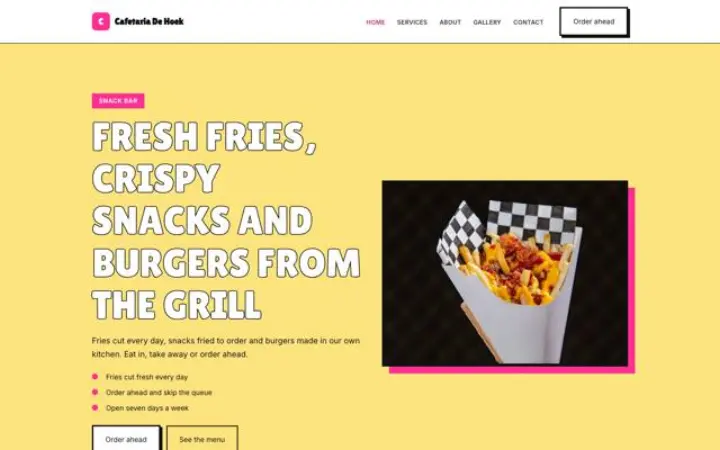 Web para snack bar