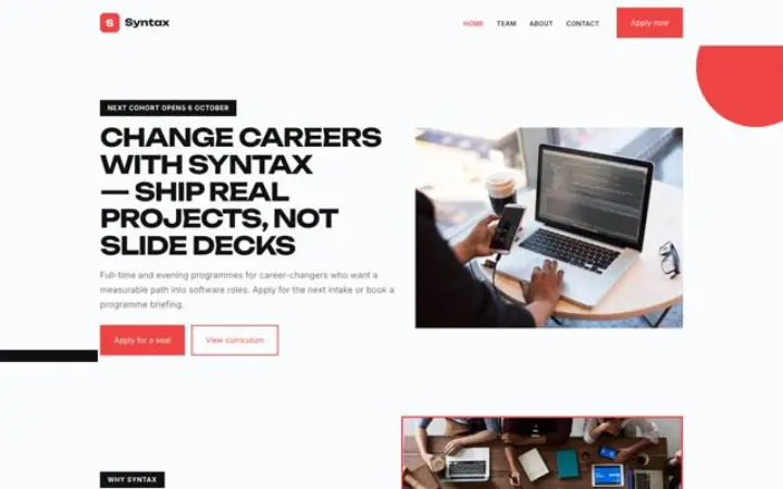 Ejemplo del tema Syntax para bootcamp de programación