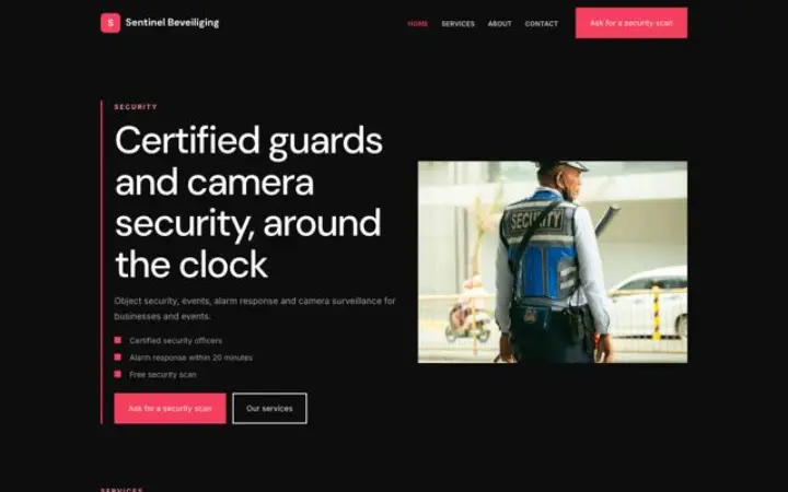 Web para empresa de seguridad