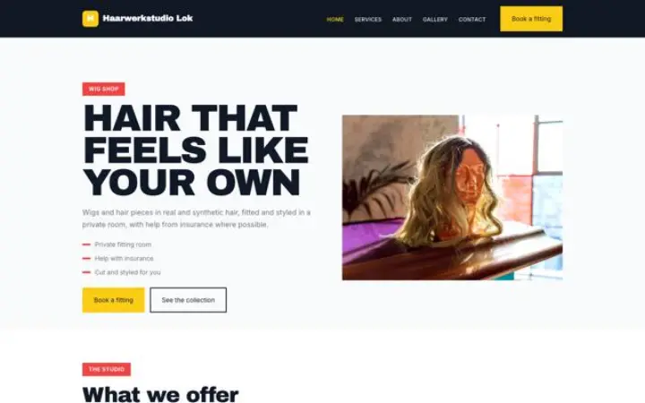 Web para tienda de pelucas