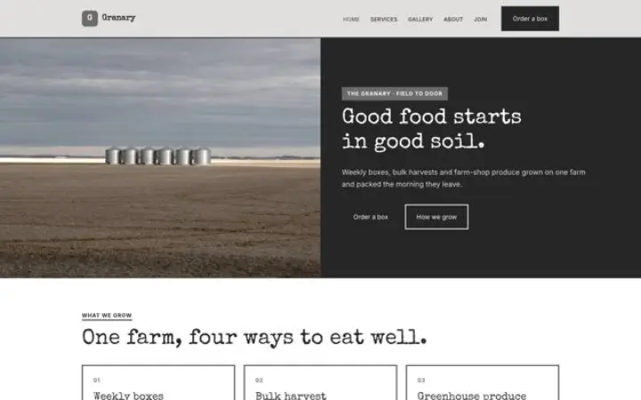 Web para granja