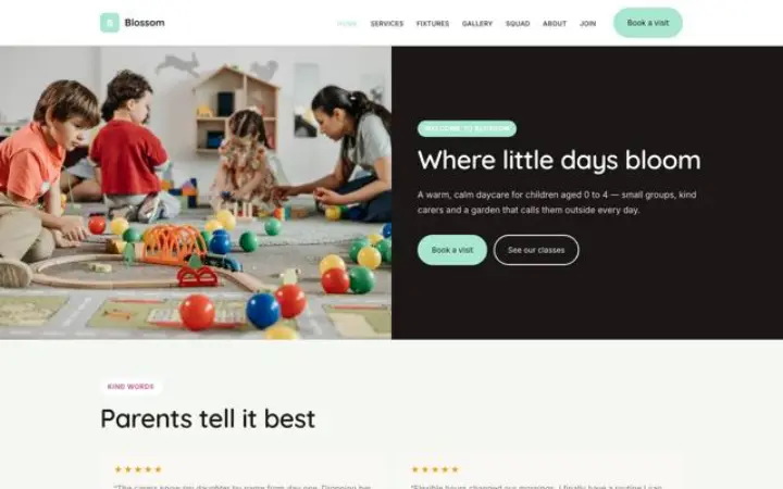 Web para escuela infantil