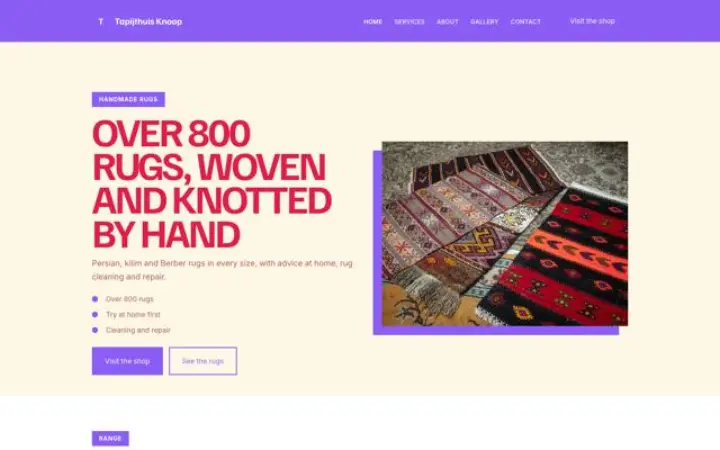 Web para tienda de alfombras