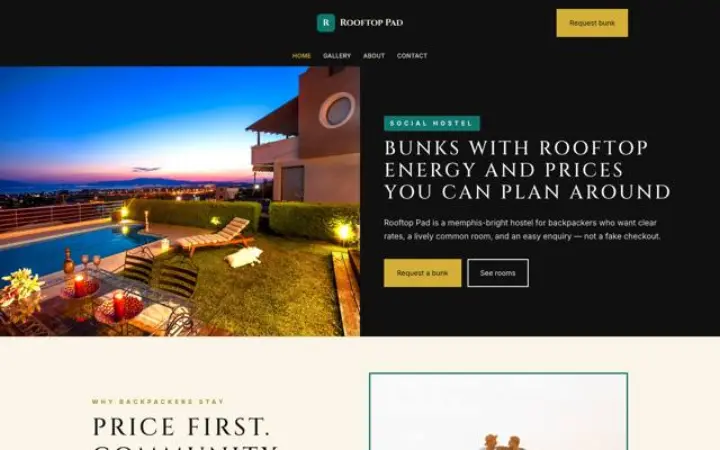 Web para hostel