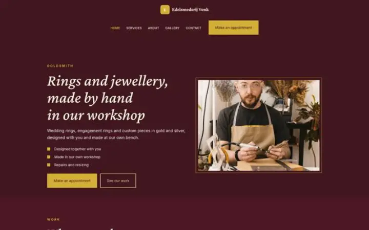 Web para orfebrería
