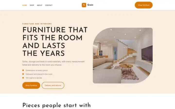 Web para muebles