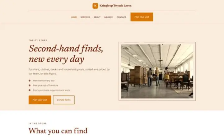 Web para tienda de segunda mano