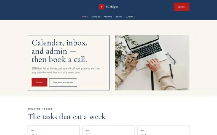 Ejemplo del tema SGHelper para asistente virtual