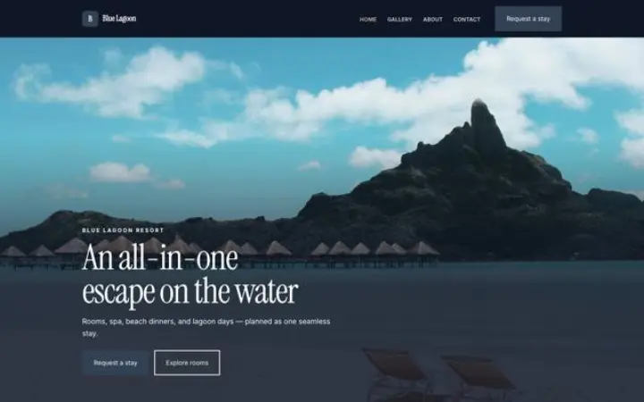 Web para resort